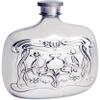 4oz Pewter Bottle Hip Flask With Embossed Nouveau Design Art view 1