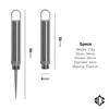 DAILYCARRYCO. TiPick Titanium Toothpick Holder - Portable Metal Travel Toothpick - Reusable EDC Micro Toothpick - Compact & Convenient, On-the-Go - Polished Titanium Construction view 2