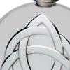 6oz Pewter Hip Flask Embossed Celtic Triangle Design Gift for Personalisation view 2
