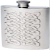 6oz Pewter Hip Flask with Embossed Celtic Viking Design view 1