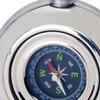 6oz Round Pewter Hip Flask With Working Compass view 2