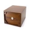 KAHL WOOD DECOR Teak Bath Wastebasket Luxury Satin Finish Home Bathroom Office Trash Can view 3