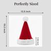 AOGU 4 Pack Plush Santa Hat Confortable Velvet Red Christmas Hat for Christmas Party Favors Fit for Adults and Kids view 2