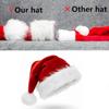 AOGU 4 Pack Plush Santa Hat Confortable Velvet Red Christmas Hat for Christmas Party Favors Fit for Adults and Kids view 3