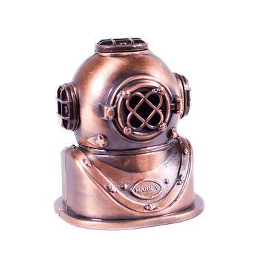 EliteTreasures Die Cast Bronze Deep Sea Divers Helmet Sharpener - Collectible Miniature Figurine - Diver Rare Pencil Accessory - Antique Finished Ornament