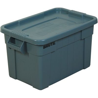 Top Pack Supply Brute Totes with Lid, 28" x 18" x 15", Gray (Pack of 1)