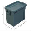 Top Pack Supply Brute Totes with Lid, 28" x 18" x 15", Gray (Pack of 1) view 2