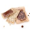 100 Bags/Pack Clear Front Kraft Paper Back with Round Hang-hole Food Safe Resealable Packagaing Bags (3.9" x 7.1", Clear/Kraft) view 2