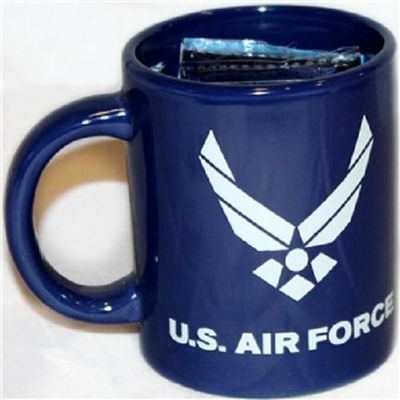 MWS 12oz Blue U.S. Air Force Wings Ceramic Mug with 12x18 Air Force Flag