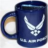 MWS 12oz Blue U.S. Air Force Wings Ceramic Mug with 12x18 Air Force Flag view 1