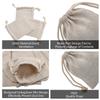 calary 100pcs Double Canvas Drawstring Bag Cotton Pouch Gift Sachet Bag Muslin Reusable Tea Bag 2.75x4 Inch view 2