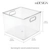 mDesign Plastic Modern Storage Organizer Bin Basket with Handles - 4 Pack - Clear view 2
