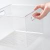 mDesign Plastic Modern Storage Organizer Bin Basket with Handles - 4 Pack - Clear view 3