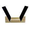 FixtureDisplays Vinyl Record Storage 50-Album Display Holder LP Organizer Tabletop LP Stand Pine Base & Black Acrylic Frame 16984-BLACK-FBA view 2
