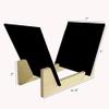 FixtureDisplays Vinyl Record Storage 50-Album Display Holder LP Organizer Tabletop LP Stand Pine Base & Black Acrylic Frame 16984-BLACK-FBA view 4