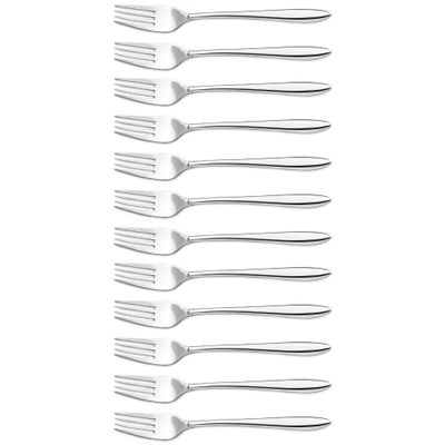 Arcos 560800-DUN14 Series Berlin-Box Dessert Table Fork-Monoblock of one Stainless Steel 18/10 and 180 mm (7.09 Inch) Silver Colour (12 Piece), ands Plastic