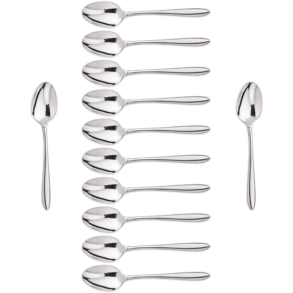 Arcos 560700-DUN14 Series Berlin-Box Dessert Table Spoon-Monoblock of one Stainless Steel 18/10 and 180 mm (7.09 Inch) Silver Colour (12 Piece), ands Plastic