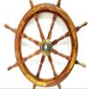 36" Nautical Marine Wooden Steering Ship Wheel ~ Pirate Captain Ship Wall Decor view 2