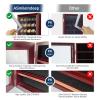 ASmileIndeep Military Challenge Coin Display Case Holder with HD Toughened Glass and Wall Mount, Wooden Coin Stand Rack with Removable 2 Grooves Shelves, Mahogany Finish view 4