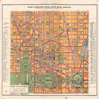 18" x 24" 1919 Map Of Central Washington Scharf's International