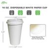 EcoQuality 16 oz White Hot Drink Paper Cups with White Dome Lids - 100 Count - Disposable Paper Coffee Cups perfect for Tea, Latte's, Coffee Shops, Restaurant Grade view 3