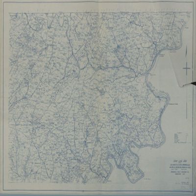 18" x 24" 1915 Map Of Cass Grant & Clay District Monongalia Co. & Part Of Paw Paw District Marion Co Virginia