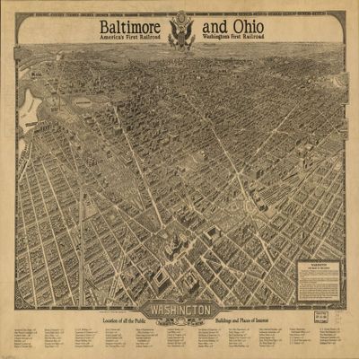 18" x 24" 1923 Map Of Washington The Beautiful Capital Of The Nation