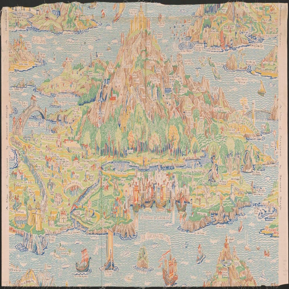 12" x 24" 1920 Map Of Fairyland