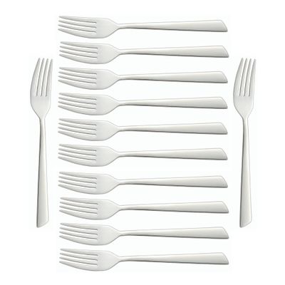 Arcos Series Toscana-Box Table Fork-Monoblock of one Stainless Steel 18/10 and 200 mm (7.87 Inch) Silver Colour (12 Piece), ands Plastic
