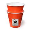 Rolling Sands Reusable BPA-Free 16 Ounce Neon Orange Party Cups with Lids - 2 Pack, Made in USA view 2