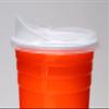 Rolling Sands Reusable BPA-Free 16 Ounce Neon Orange Party Cups with Lids - 2 Pack, Made in USA view 3