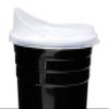 Rolling Sands Reusable BPA-Free 16 Ounce Black Party Cups with Lids - 2 Pack, Made in USA view 3