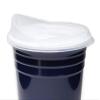 Rolling Sands Reusable BPA-Free 16 Ounce Navy Blue Party Cups with Lids - 2 Pack, Made in USA view 3
