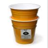 Rolling Sands Reusable BPA-Free 16 Ounce Yellow Party Cups with Lids - 2 Pack, Made in USA view 2