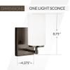 Generation Lighting 1-Light Alturas Contemporary Bath Fixture Wall Lamp Brushed Oil Rubbed Bronze 4124601-778 | Bathroom Light Fixture for Home Decor | Vanity Light Fixture and Bathroom Accessory view 3