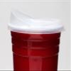 Rolling Sands Reusable BPA-Free 16 Ounce Red Party Cups with Lids - 2 Pack, Made in USA view 3