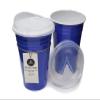 Rolling Sands Reusable BPA-Free 16 Ounce Blue Party Cups with Lids - 2 Pack, Made in USA view 1