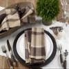 100% Cotton Plaid Design Table Napkins (Set of 4) view 2