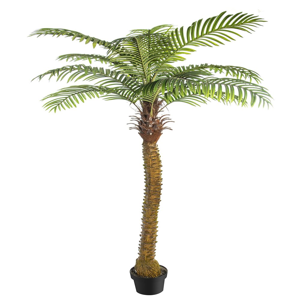 AMERIQUE 6 Tech, w Gorgeous & Unique 5 Feet Phoenix Palm Artificial Plant Tree with Nursery Plastic Pot, Real Touch Technology, 6', Green