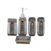 AMSS Resin 3D Deko Bathroom Accessory Set,5pcs Vintage Bath Ensemble Set Soap Dispenser Toothbrush Holder Tumbler Soap Dish Included view 1