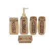 AMSS Resin 3D Deko Bathroom Accessory Set,5pcs Vintage Bath Ensemble Set Soap Dispenser Toothbrush Holder Tumbler Soap Dish Included view 1