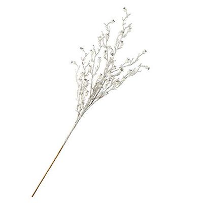 Factory Direct Craft ICY White Berry and Twig Decorative Spray | for Indoor Decor