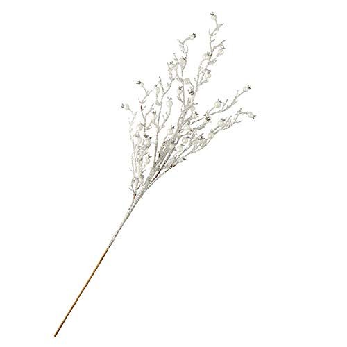 Factory Direct Craft ICY White Berry and Twig Decorative Spray | for Indoor Decor