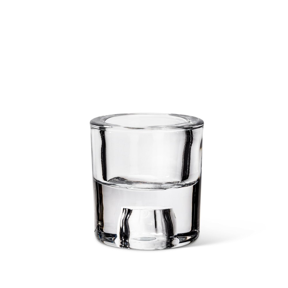 Abbott Collection 27-Turnover Reversible Taper/Tealite Holder-2" H, 2.5 inches H, Clear