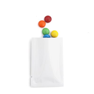 Various Quantity & Size Glossy Double-Sided White Mylar Foil Open Fill Bags (200, 8x12cm (3.1x4.7"))