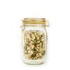 100 Canister Design Clear Display Color Storage Stand-Up Food Safe Poly Plastic Zip Seal Pouch (3.9" x 5.9", Translucent/Yellow) view 1