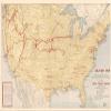 14" x 24" 1917 Military Map Of The United States Of America Showing Location Of All Forces In training view 1