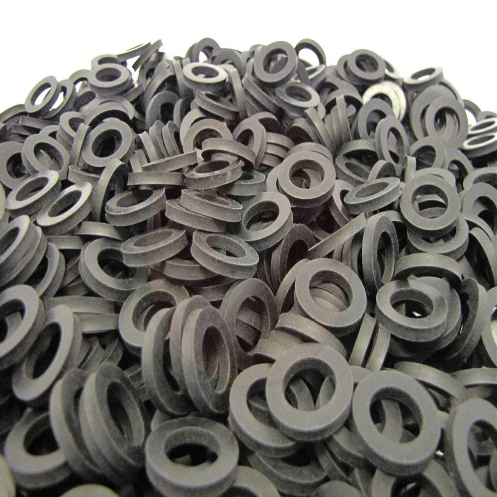 (100 Pack) Brewery Gasket Rubber Washers - Premium Quality Primal23 Industrial Beer Nut Washers - Keg Coupler and Shank Gaskets