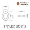 (100 Pack) Brewery Gasket Rubber Washers - Premium Quality Primal23 Industrial Beer Nut Washers - Keg Coupler and Shank Gaskets view 2