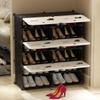 KOUSI Portable Shoe Rack Organizer 24 Pair Tower Shelf Storage Cabinet Stand Expandable for Heels, Boots, Slippers 6 Tier Black view 2